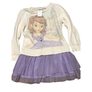 jumping Beans Disney Sophia With Purple Tulle Bottom Tunic Size 2